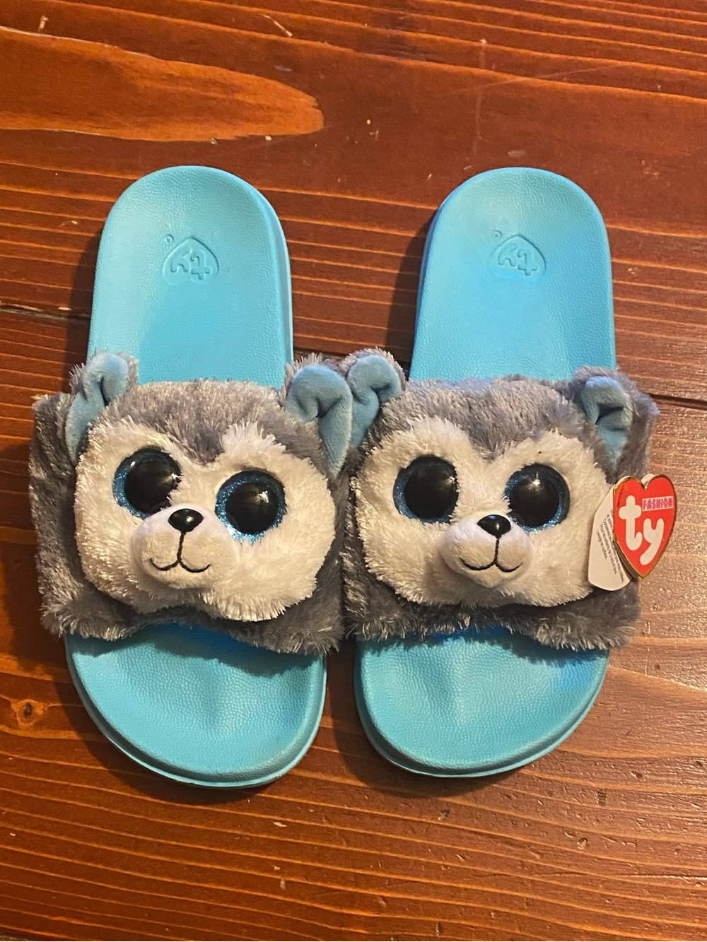 TY Beanie boo husky slide on sandals